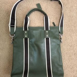 Men leather tote bag